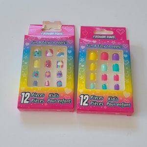 Kids Fashion Nails 2 Packs
